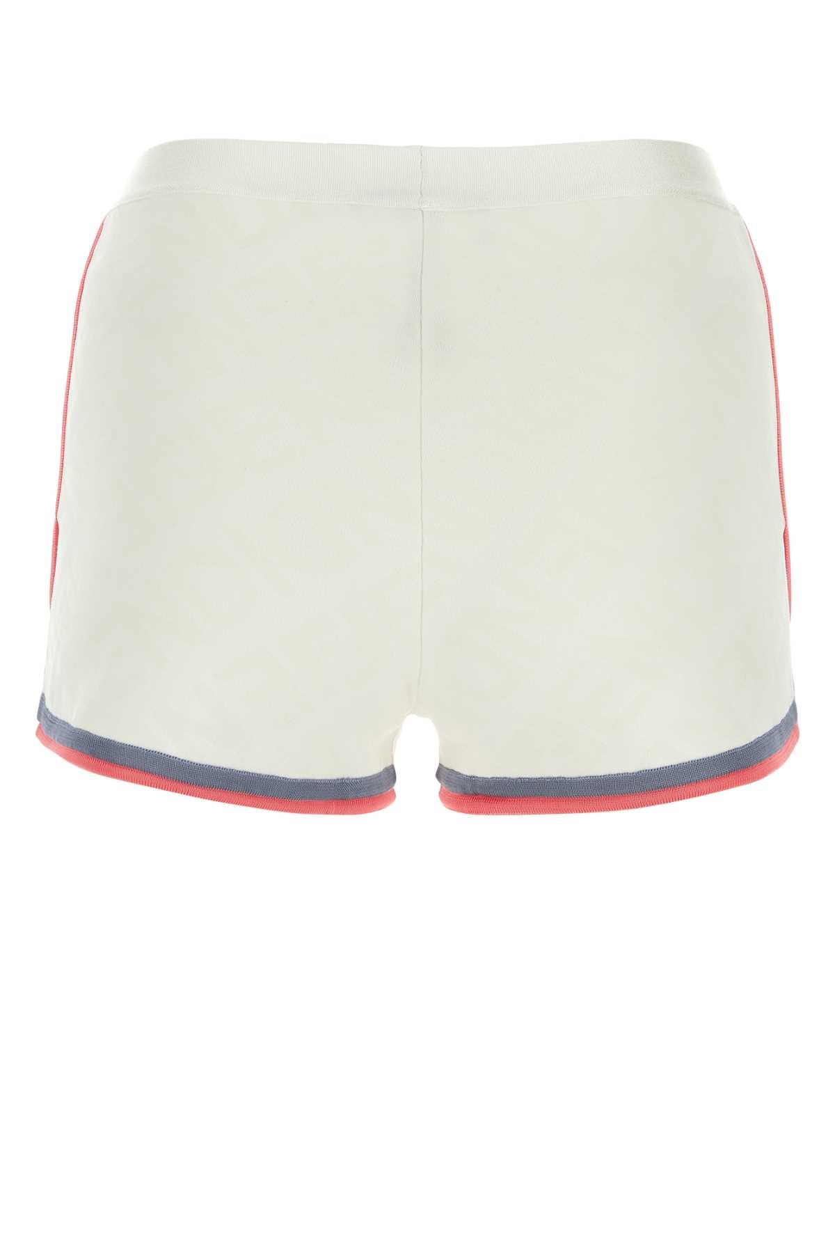 Fendi Ivory Viscose Blend Shorts - Image 2