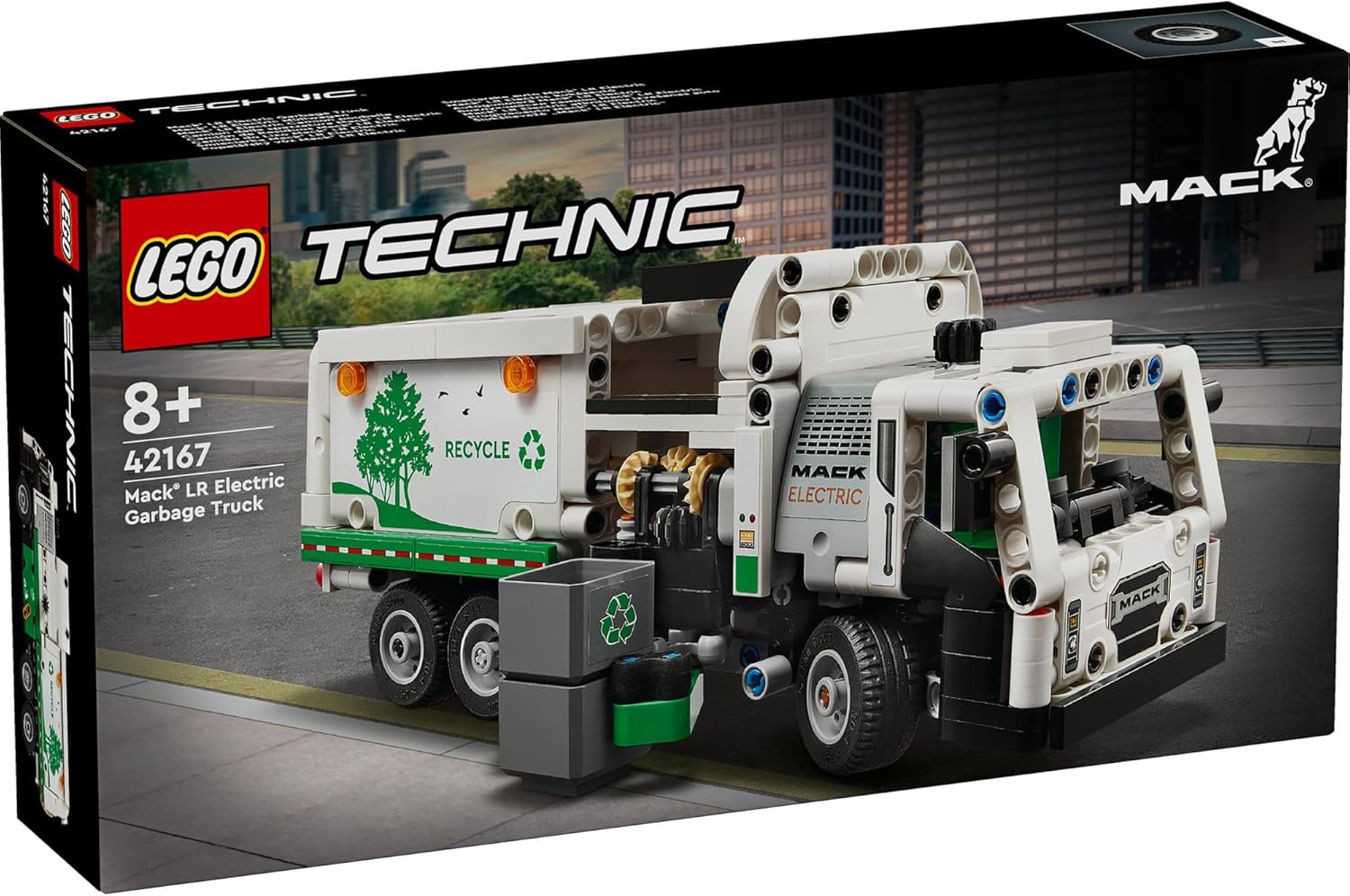 Lego 42167 Technic, Mack(R) LR Electric Garbage Truck, Toy, Plaything, Birthday, Present, Block, Boys, Girls, Children, 8 Years, 9 Years, 10 Years, Elementary School Students, Vehicle, Car, Mini Car