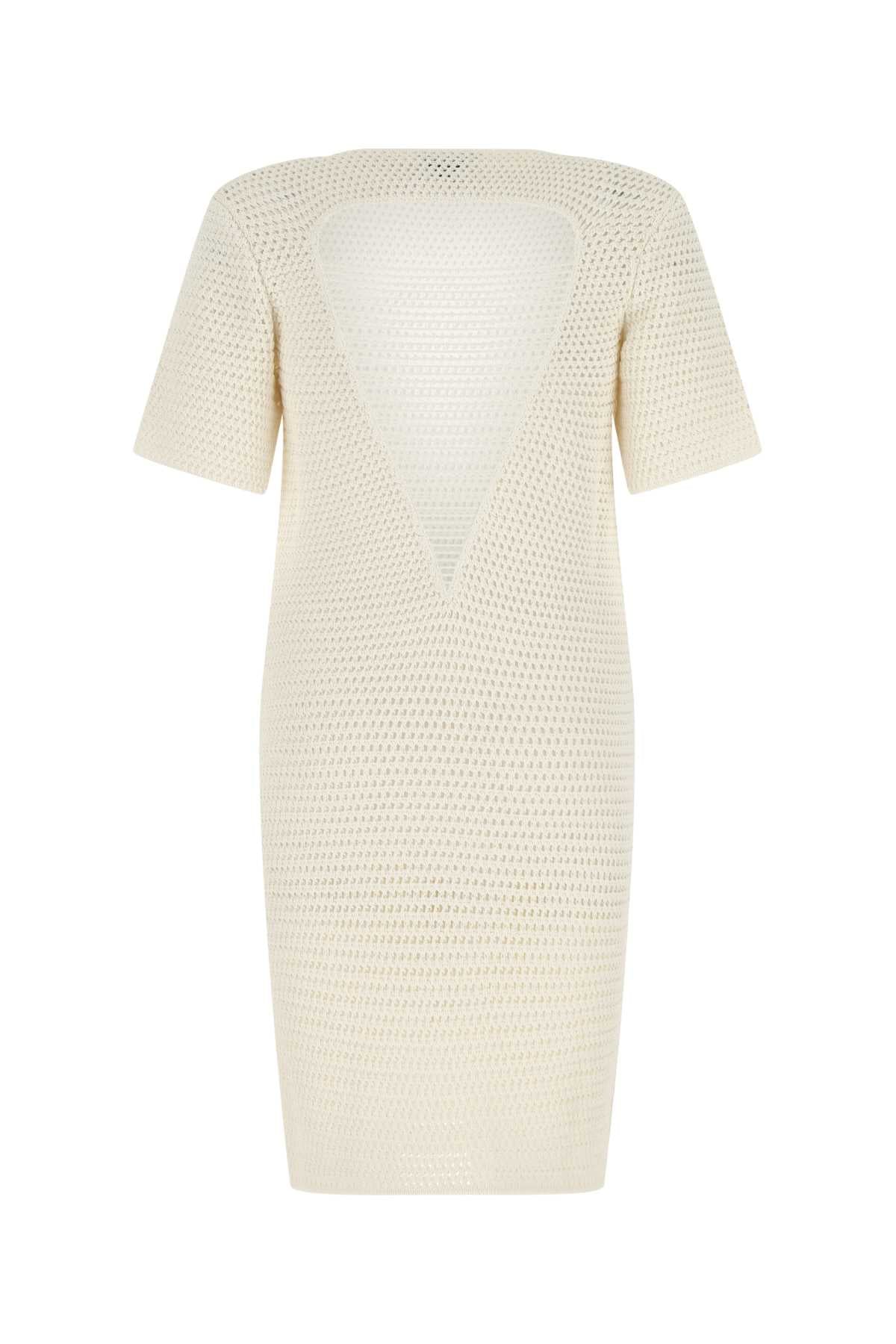 Bottega Veneta ボッテガベネタアイボリーかぎ針編みドレス - Image 2