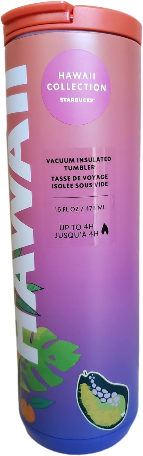 Starbuck Hawaii Collection: Vaso de acero inoxidable con frutas tropicales