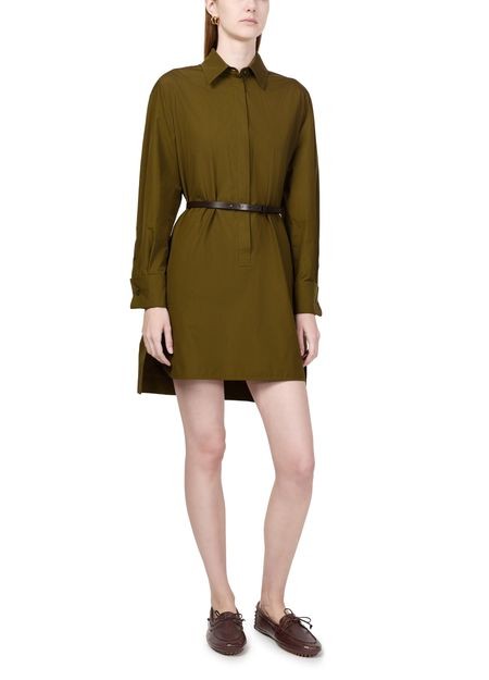 MAX MARA Alcade コットンポプリン レザーベルト付き シャツワンピース - Image 2
