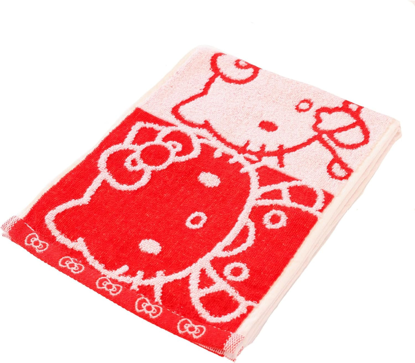 Marushin 3725014600 Sanrio Hello Kitty Scarf Towel, Line-up, 100% Cotton, Antibacterial, Odor Resistant, Present, Gift