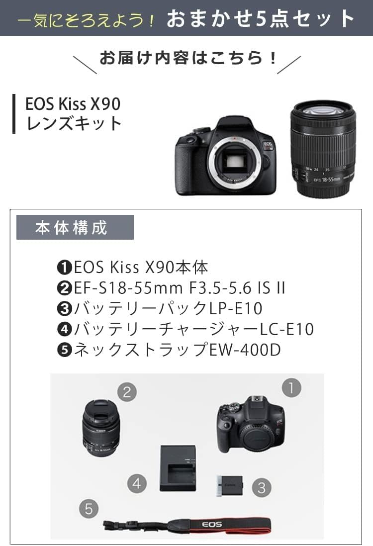 EOS KISS X90 Lens Kit & Cleaning Kit & Screen Protector & SD32G & Cloth Set