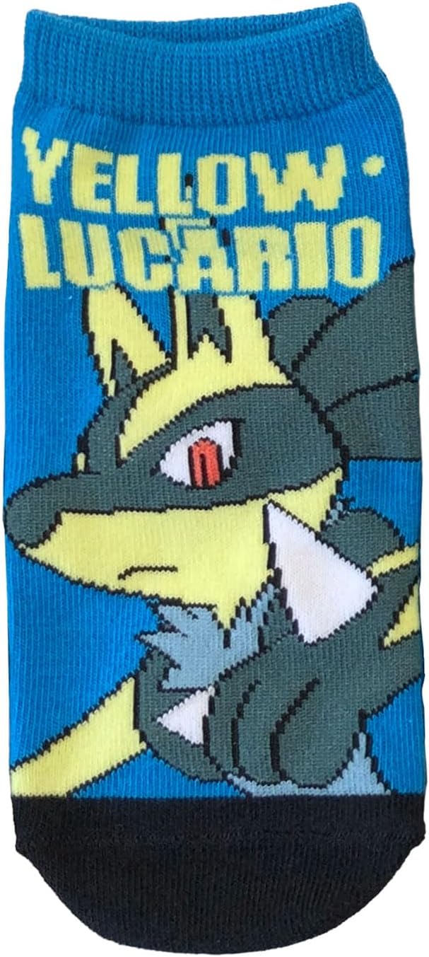 Small Planet Pokemon Character Socks Yellow Lucario Junior