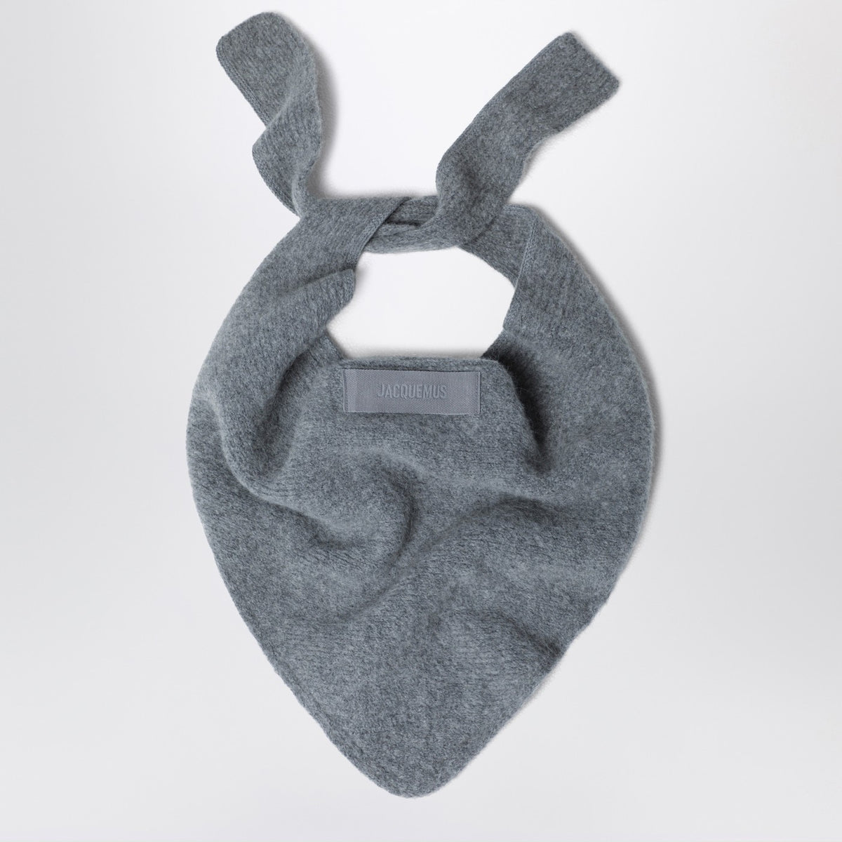 Jacquemus Jacquemus Gray Scarf With Grosgrain Logo - Image 2