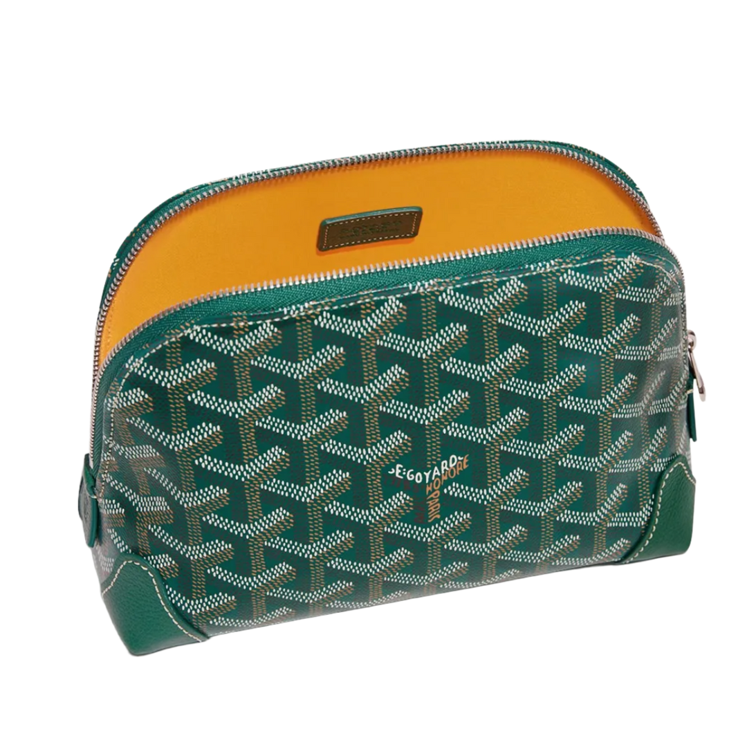 GOYARD 'GREEN' VENDOME COSMETIC POUCH