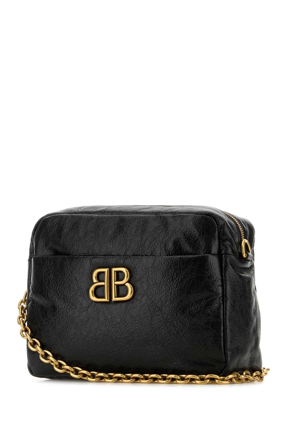 Balenciaga バレンシアガブラックレザースモールモナコクロスボディバッグ - Image 2