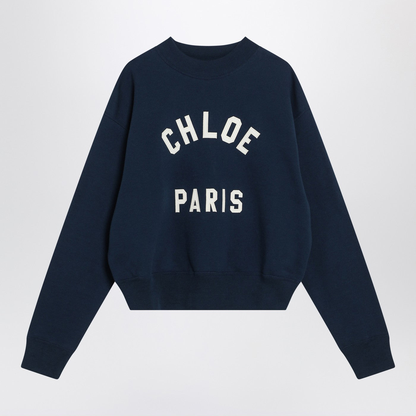 Chloe ロゴ付きのクロエネイビーブルースウェットシャツ - Image 2