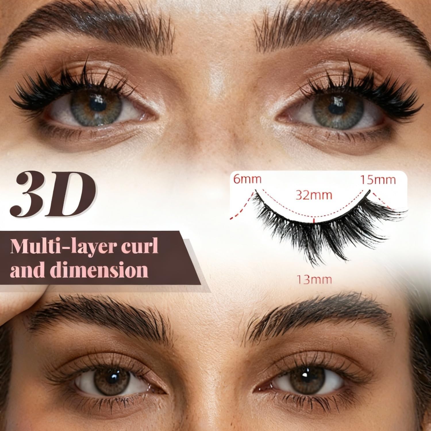 BOROLA 5ペア フォックスアイつけまつげ、3Dボリュームのある斜め上向きフライングラッシュ、ふわふわで濃密なカールアイラッシュ、舞台・コスプレ・ガールズグループメイク用のストリップラッシュ（スタイルF）