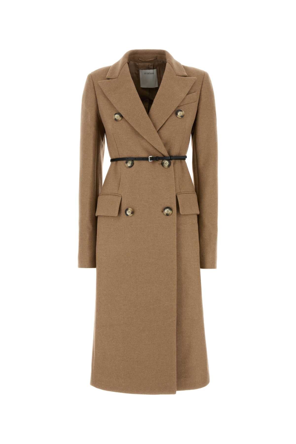 Sportmax SportMax Beige Wool Blend Ghia Coat - Image 2