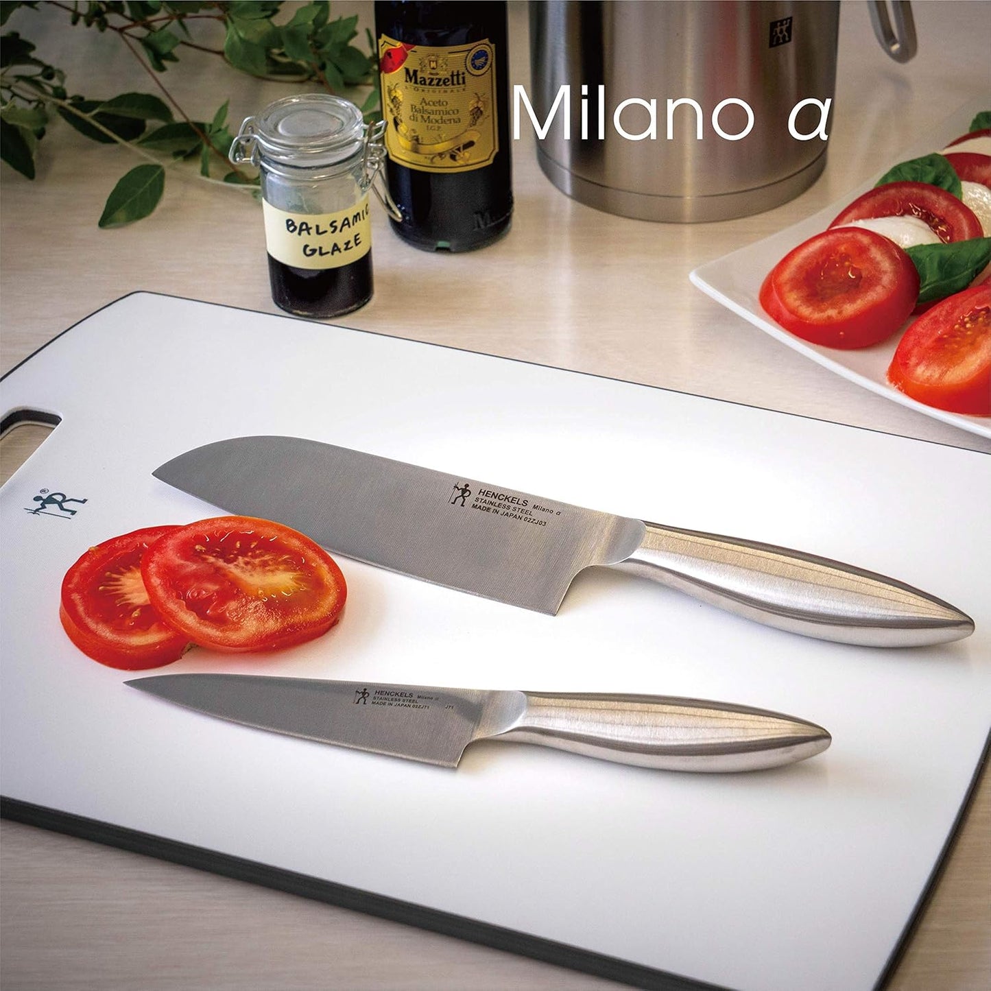 ZWILLING J.A. Henckels Henckels "Milano Alpha Santoku Knife, 7.1 inches (180 mm), Made in Japan, Santoku Knife, Stainless Steel, Dishwasher-Safe, Made in Seki City, Gifu Prefecture, Genuine Japanese