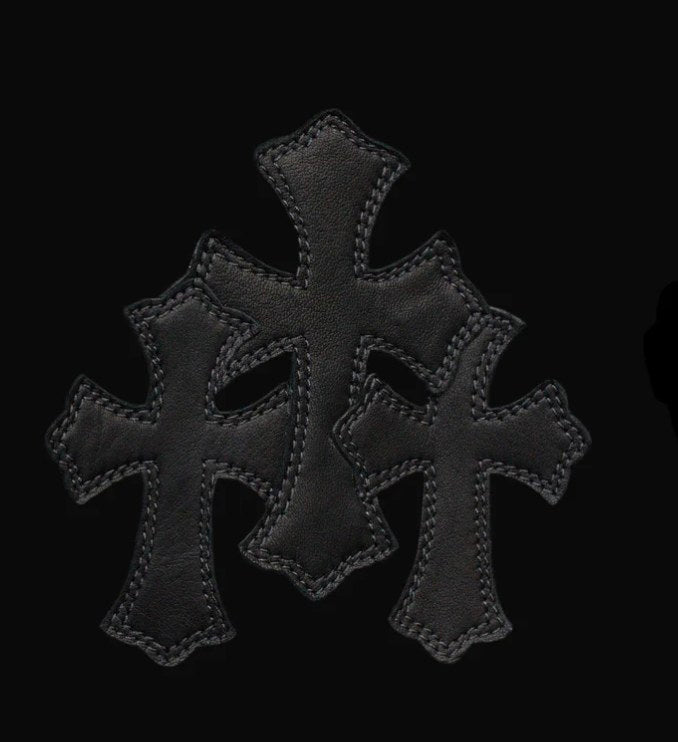CHROME HEARTS 'TRIPLE CROSS' BLACK PAPER JAM HOODIE