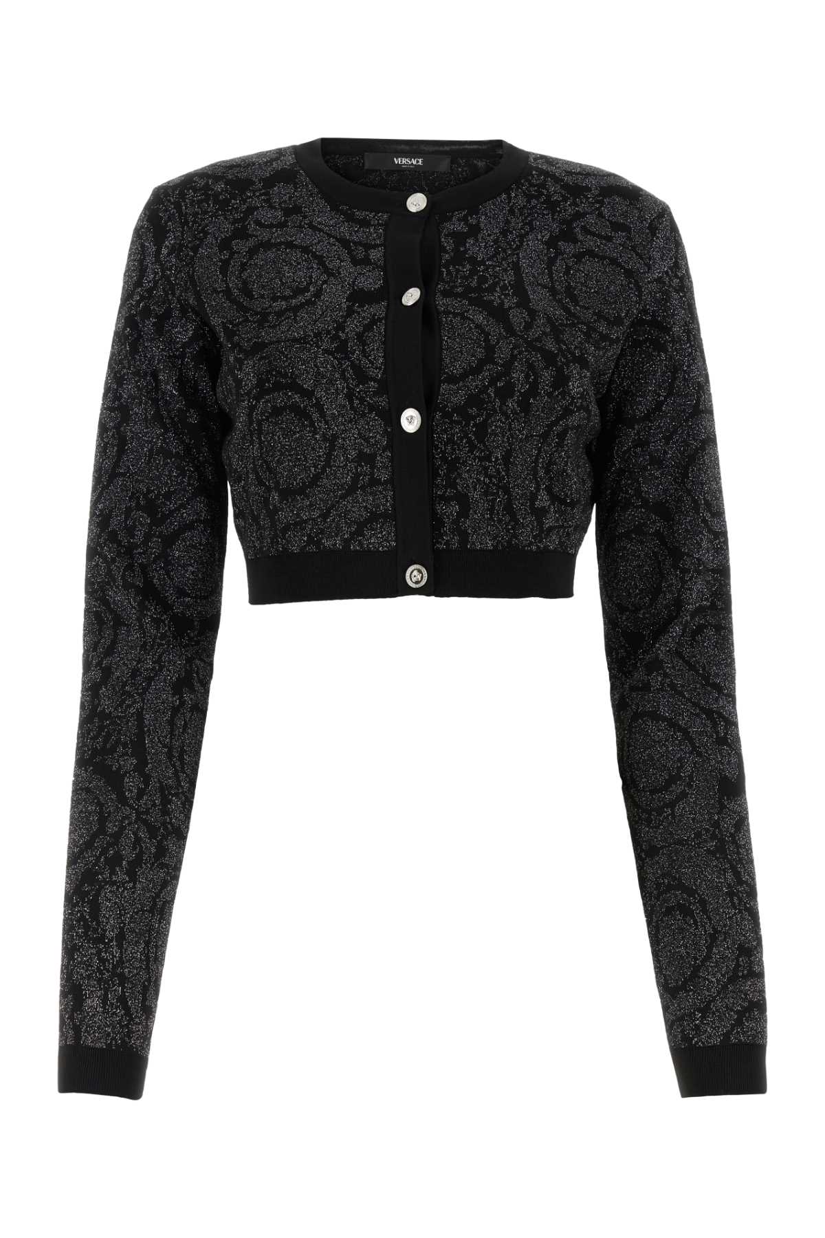 Versace ヴェルサーチの刺繍ストレッチビスコースブレンドカーディガン - Image 2