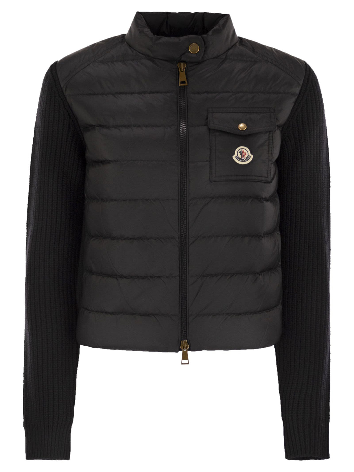 Moncler モンクラーはジップ付きのウールカーディガンをパッドします - Image 2