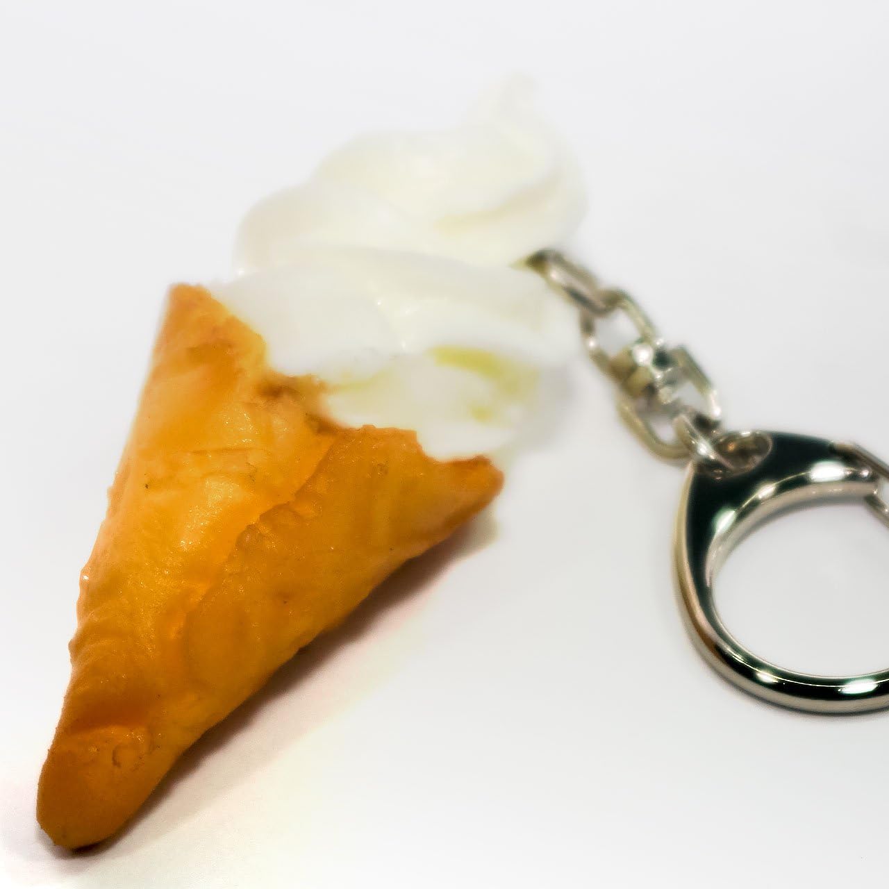 Soft Cream Vanilla Food Sample Keychain Cute, Funny, Souvenir, Present, 133OK, Coconut Accessories