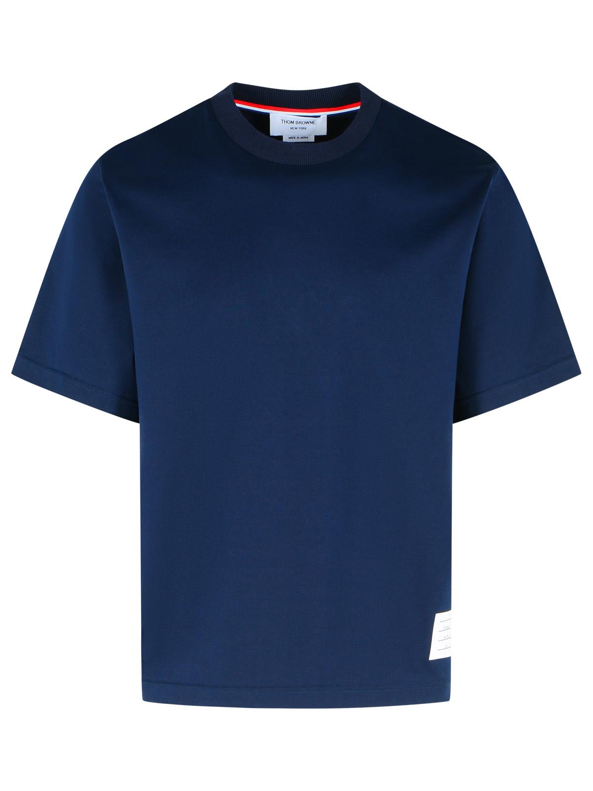 Thom Thom Browne Navy Cotton T Shirt - Image 2