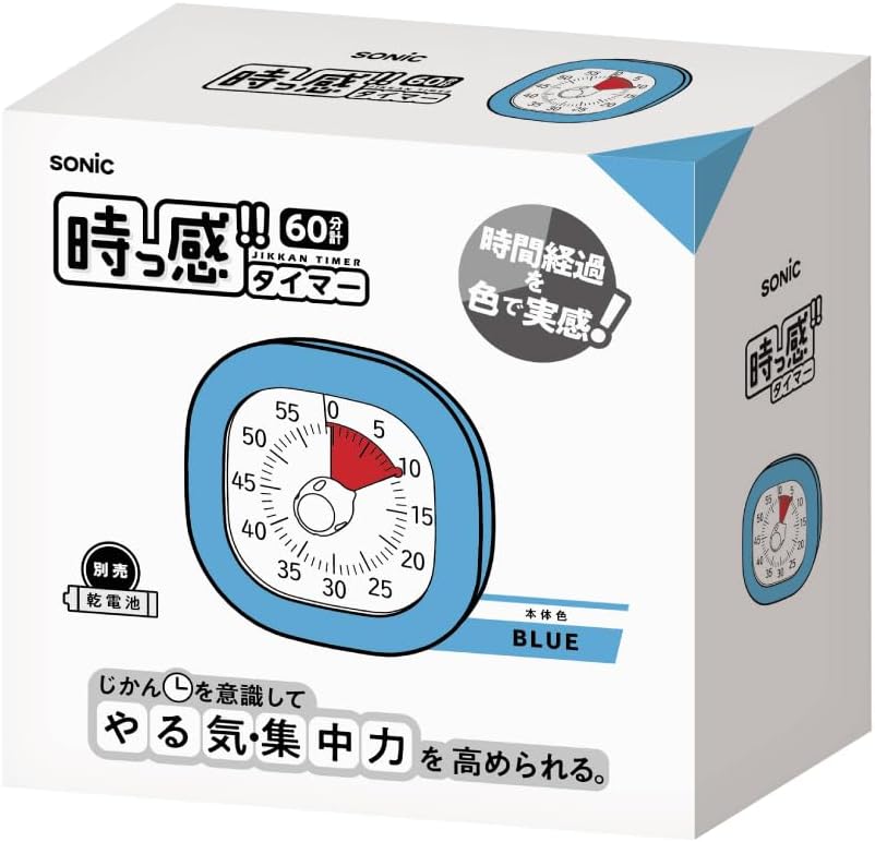 Sonic LVL-8439-B Toki Sapo Timer, 3.9 inches (10 cm), Blue