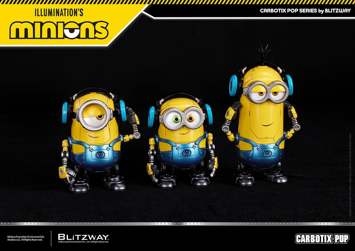 ブリッツウェイエンターテイメント (Blitzway Entertainment) CARBOTIX POP ミニオンズ (DX Ver.) 各全高約105/113/170mm ノンスケール ダイキャスト合金製 完成品 フィギュア