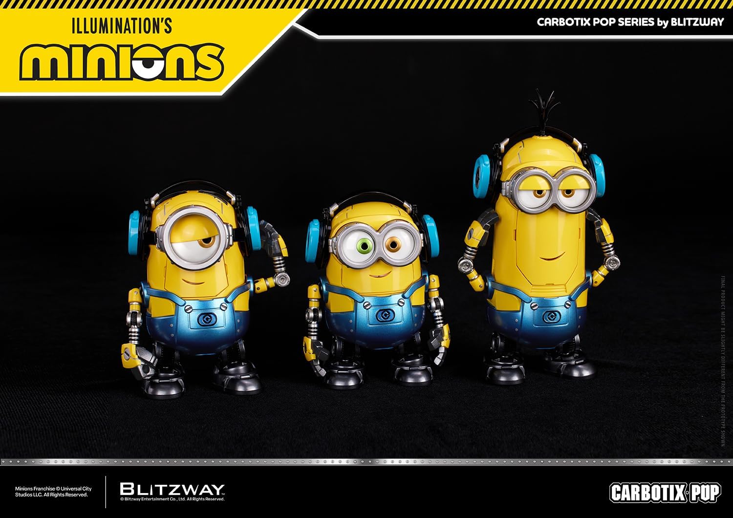 ブリッツウェイエンターテイメント (Blitzway Entertainment) CARBOTIX POP ミニオンズ (DX Ver.) 各全高約105/113/170mm ノンスケール ダイキャスト合金製 完成品 フィギュア