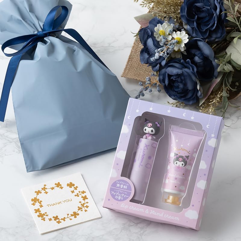 Sanrio (SANRIO) Lip Balm & Hand Cream Set, Kuromi, Suitable for Ages 15 and Up, 037621