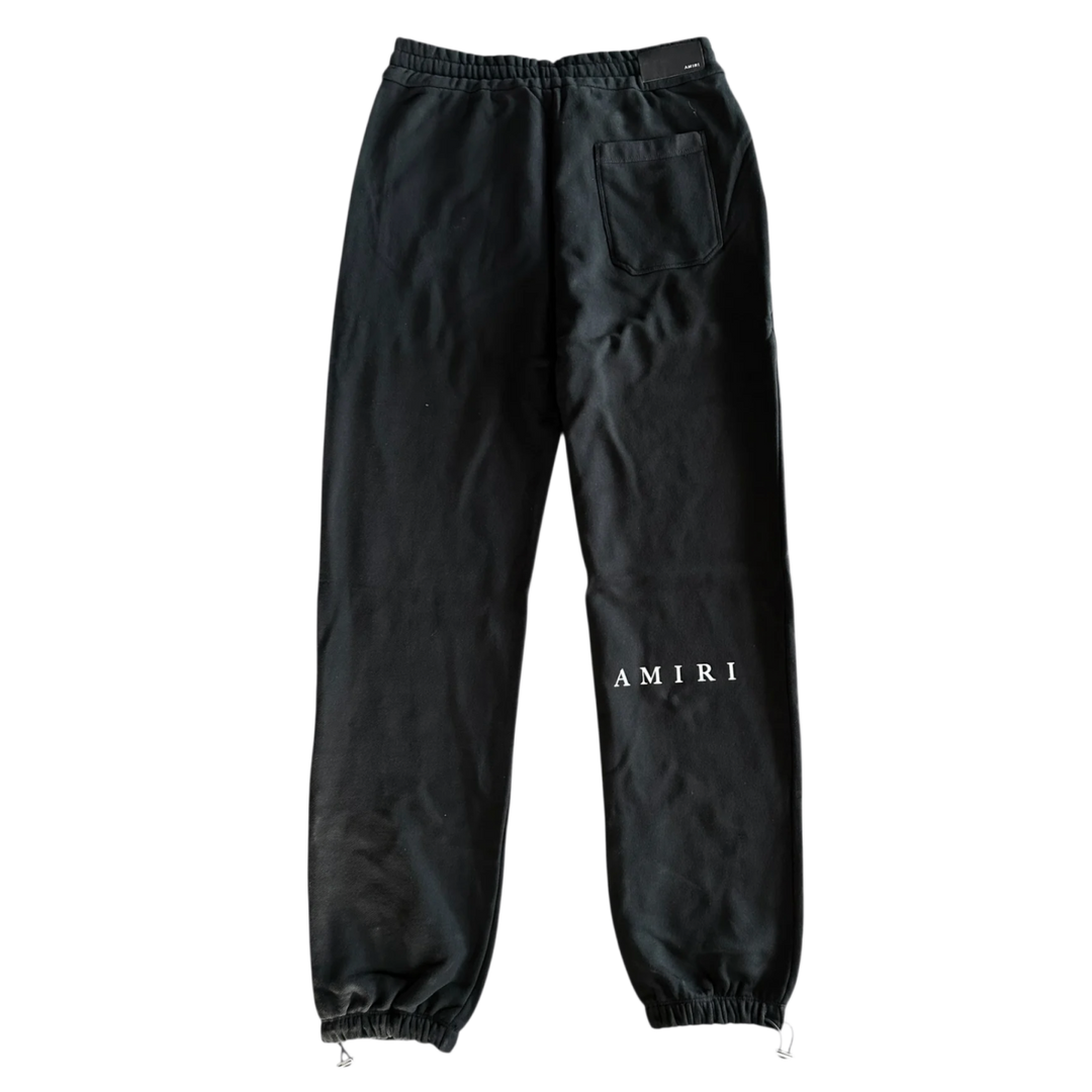 AMIRI 'MICRO MA BAR LOGO' BLACK SWEATPANTS