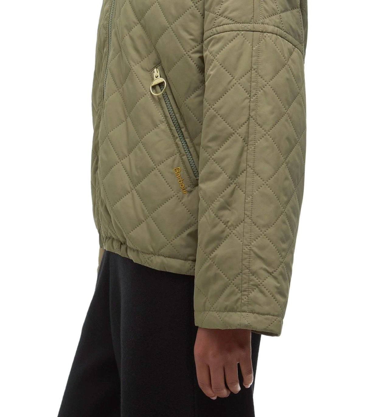 Barbour Emlyn Dusky Green Quilted Bomberジャケット - Image 2
