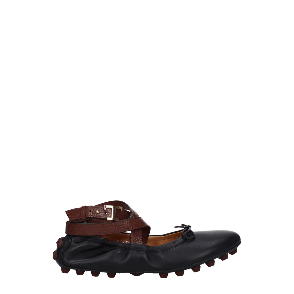 Tods トッド 'S Ballerine Women Skin Black/Mahogan - Image 2