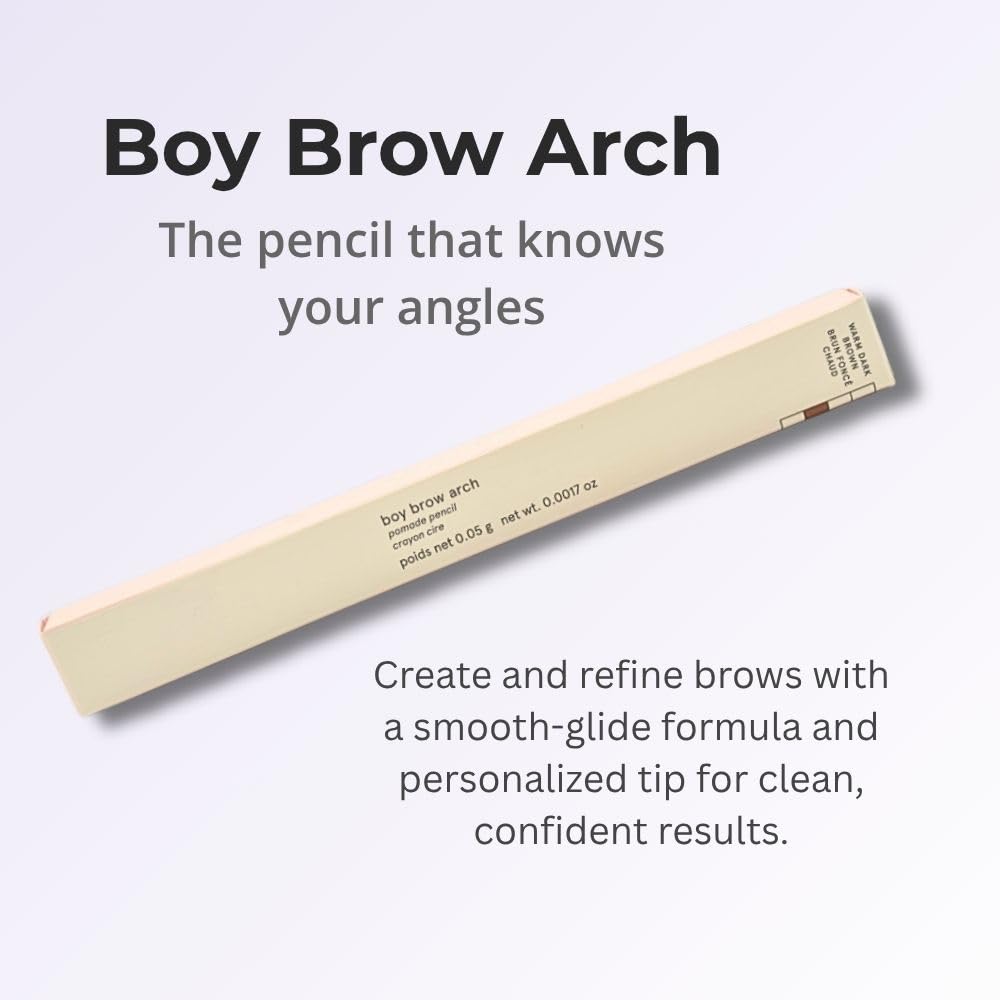 Glossier Boy Brow Arch 2-in-1 Longwear Pomade Lápiz de cejas marrón oscuro cálido
