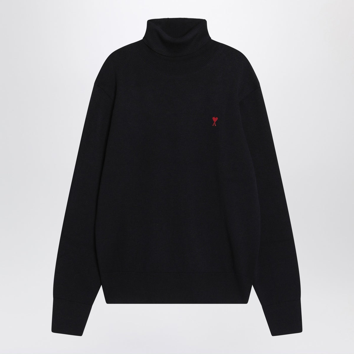 Ami Ami Paris Navy Blue Turtleneck Seater Ami De Coeur - Image 2