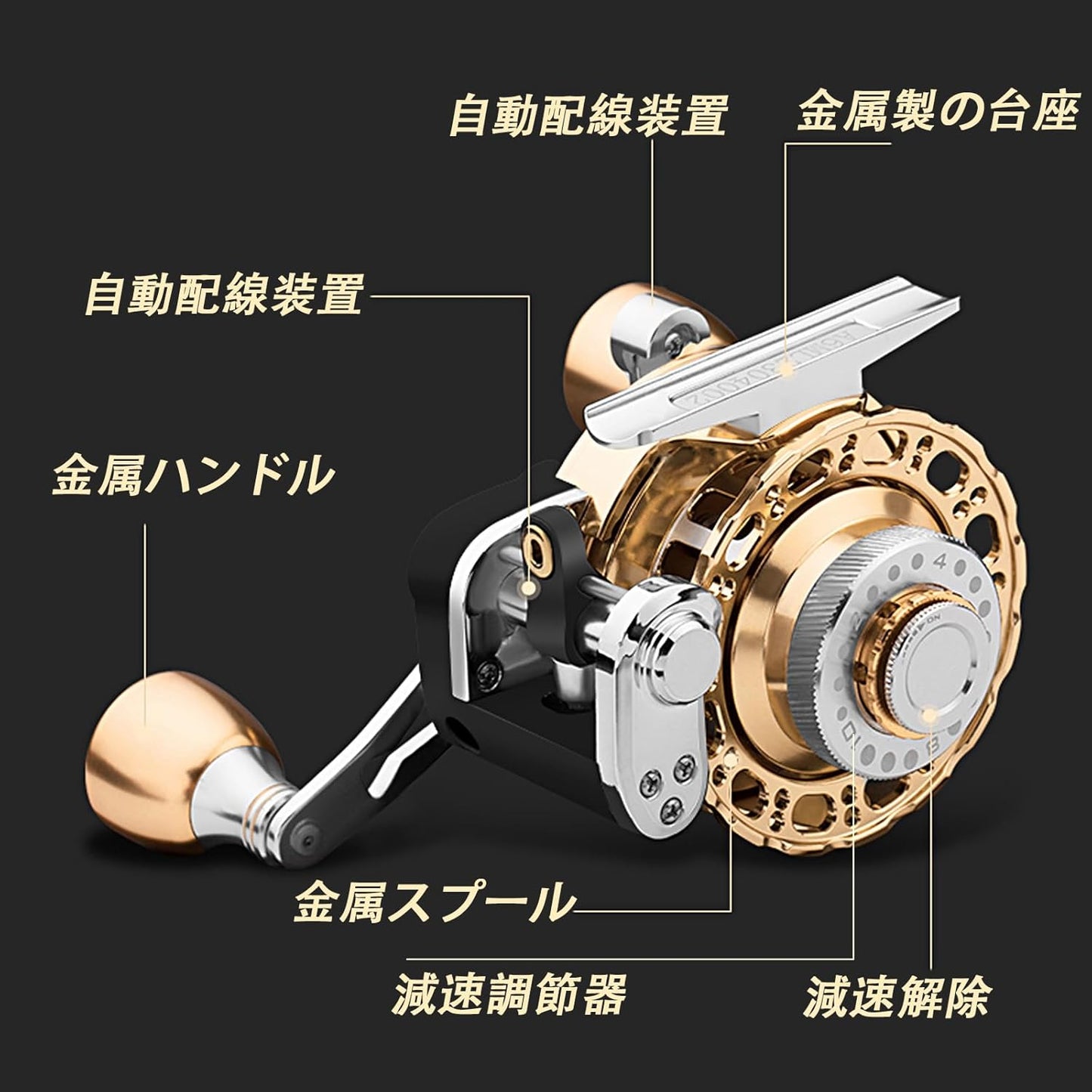 筏リール チヌリール タイコ石鯛 黒鯛 カウンター 3.6:1ギア比 7+1BB 落とし込み カセ釣り 磯釣り筏釣り 前打ち 氷釣り 穴釣り 高級軽量 左右巻き