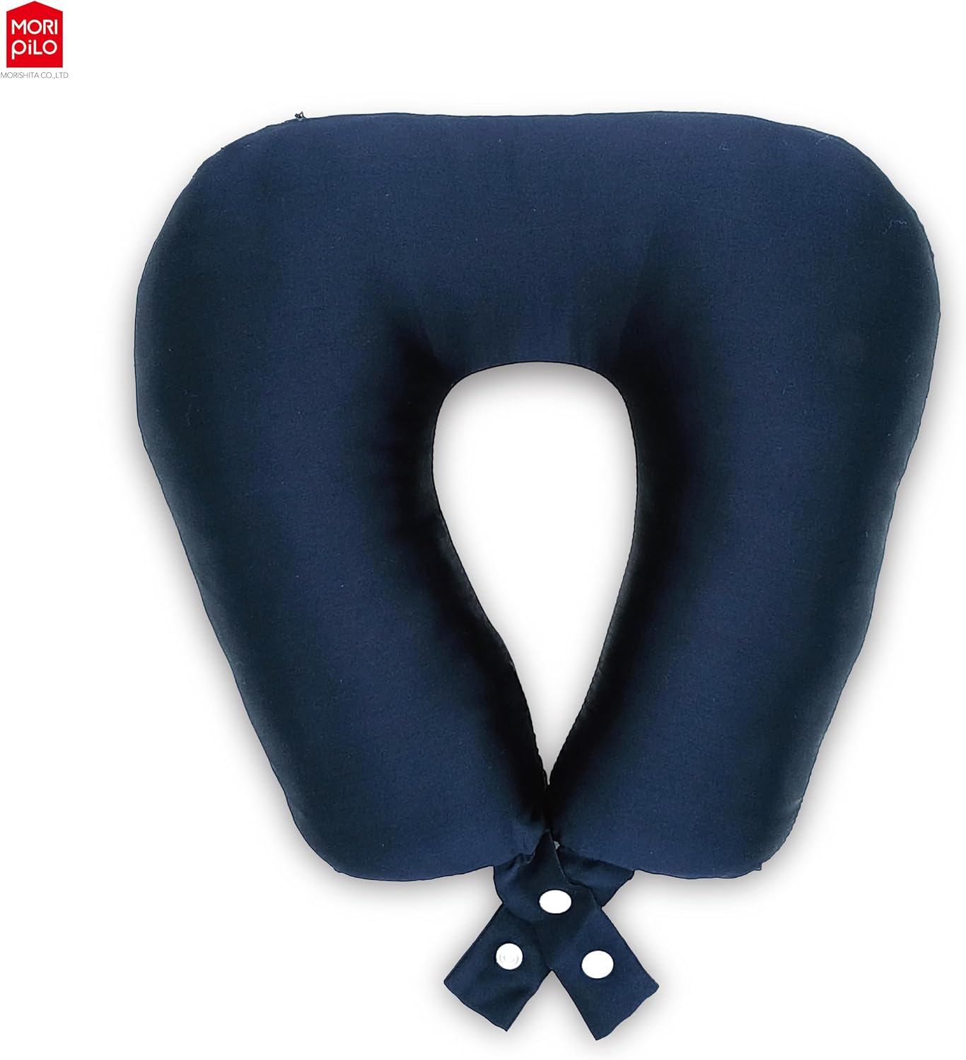 Moripilo Neck Pillow, Compact, Airplane, 100% Silk, Gentle on Skin and Hair), Neck Pillow, Travel Pillow, Neck Cushion, Neck Cushion, Fun de Silk Neck Pillow (Navy)