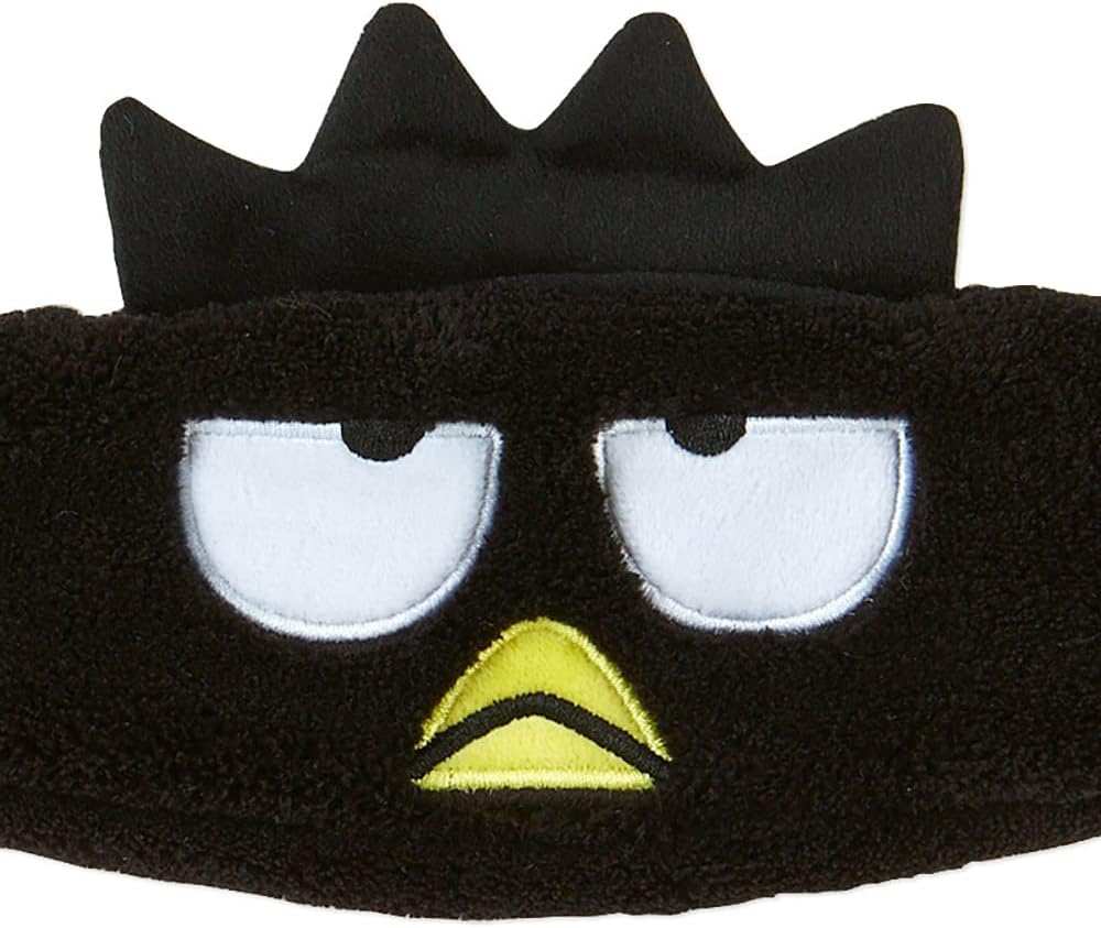 Sanrio 986330 Sanrio Badtz-Maru Headband, Black, Character Hair Turban/Hair Band for Girls, Facial Cleansing & Makeup, One Size Fits Most