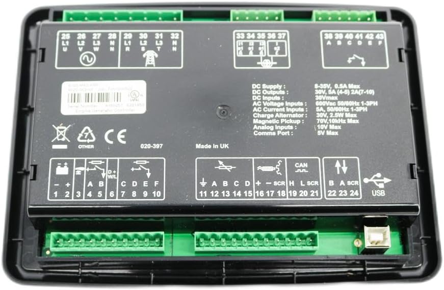 Original Deep Sea DSE6020MKII Auto Main (Utility) Failure Control Module AMF Generator Controller Single Diesel and Gas Generation Set Controller Panel