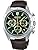 Seiko SBTR017 Men's 1/5 Second Chronograph Quartz Wristwatch, Green Brown Leather, Green Brown Leather SBTR017, Chronograph with 3 sides and 60 minutes