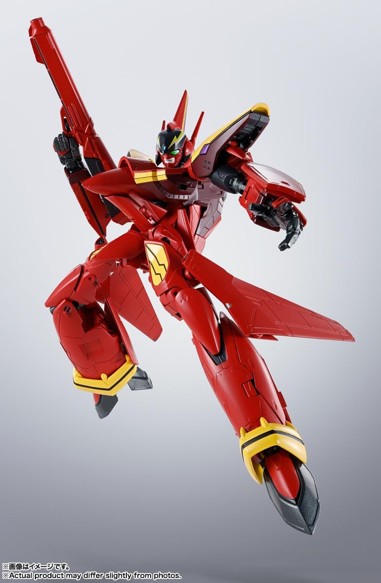 HI-METAL R Macross 7 VF-19 Kai Fire Valkyrie, Approx. 5.9 inches (150 mm), PVC & ABS & Die Cast Pre-painted Action Figure