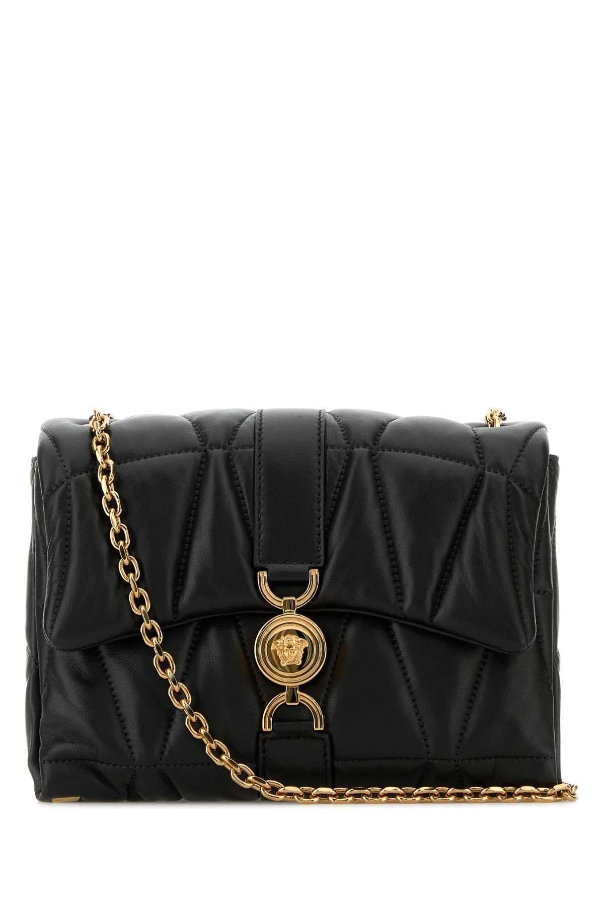 Versace ヴェルサーチブラックナッパレザークレイオショルダーバッグ - Image 2