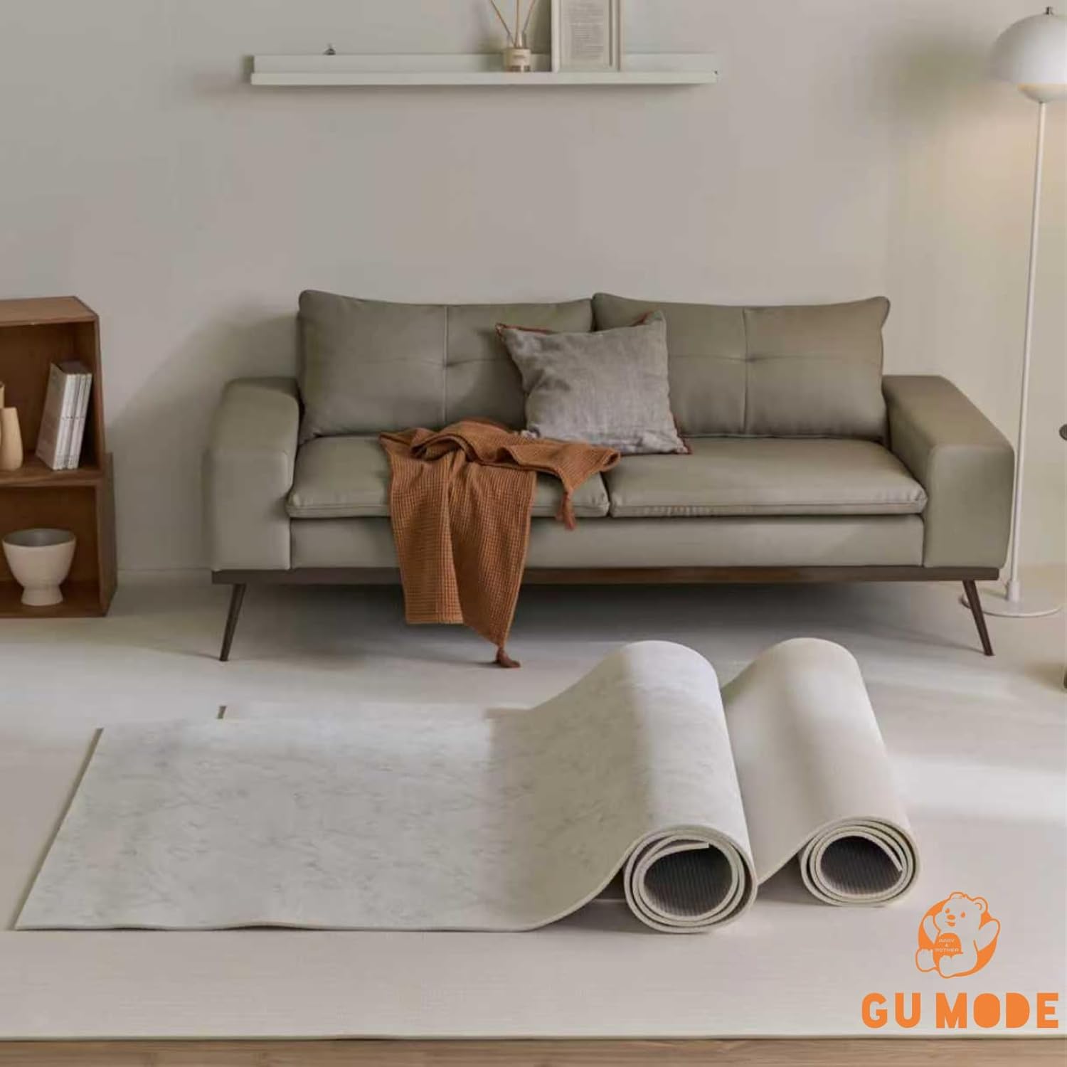 GU MODE Baby Mat (Milky White, 110x300x1cm)