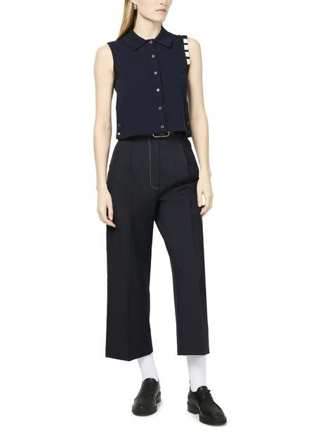 THOM BROWNE 4Bar buttondown sleeveless cropped - Image 2