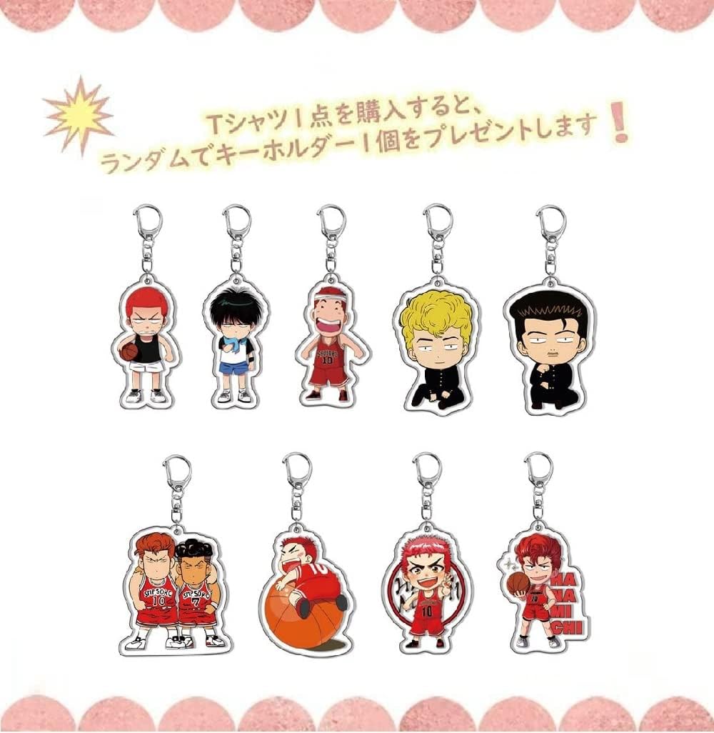 Slam Dunk T-Shirt, Children's Clothing, Adult Clothing, Sakuragi Hanamichi, Akagi Haruko, Anzai Coach, Hisashi Mitsui, Summer Clothing, Sports, Soft, T-shirt, Anime, Print, Moe Goods, Casual, Simple