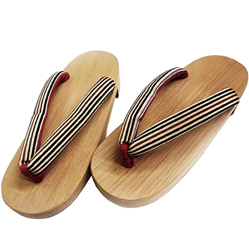 300 Years of Tradition Connected by Craftsmen Kiso Geta, Women's, Striped Pattern, Traditional Crafts, Made in Japan