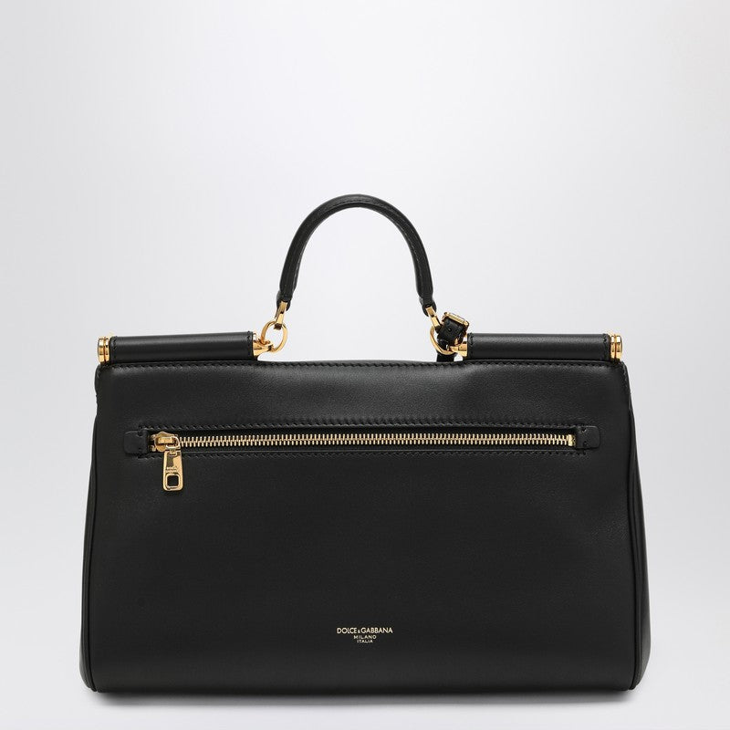 Dolce  Gabbana ドルチェ＆ガッバーナハンドバッグ私のシチリアは黒い革で - Image 2