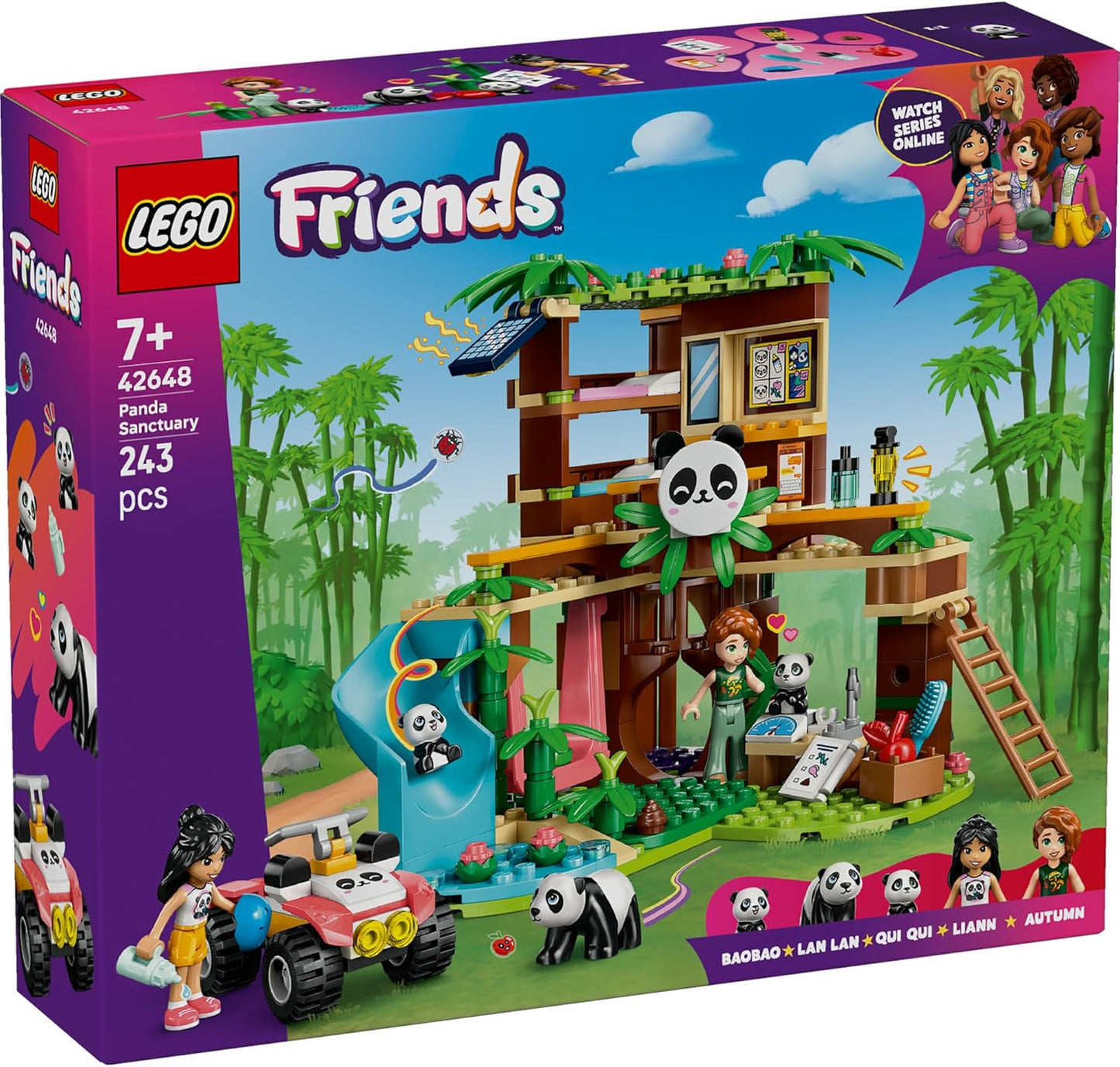LEGO Friends 42648 Panda Sanctuary, Toy Building Blocks, Birthday Present, Blocks, Boys and Girls, Children, Ages 7 to 9, Elementary School, Animals, Creatures, Science, Mom, Dad
