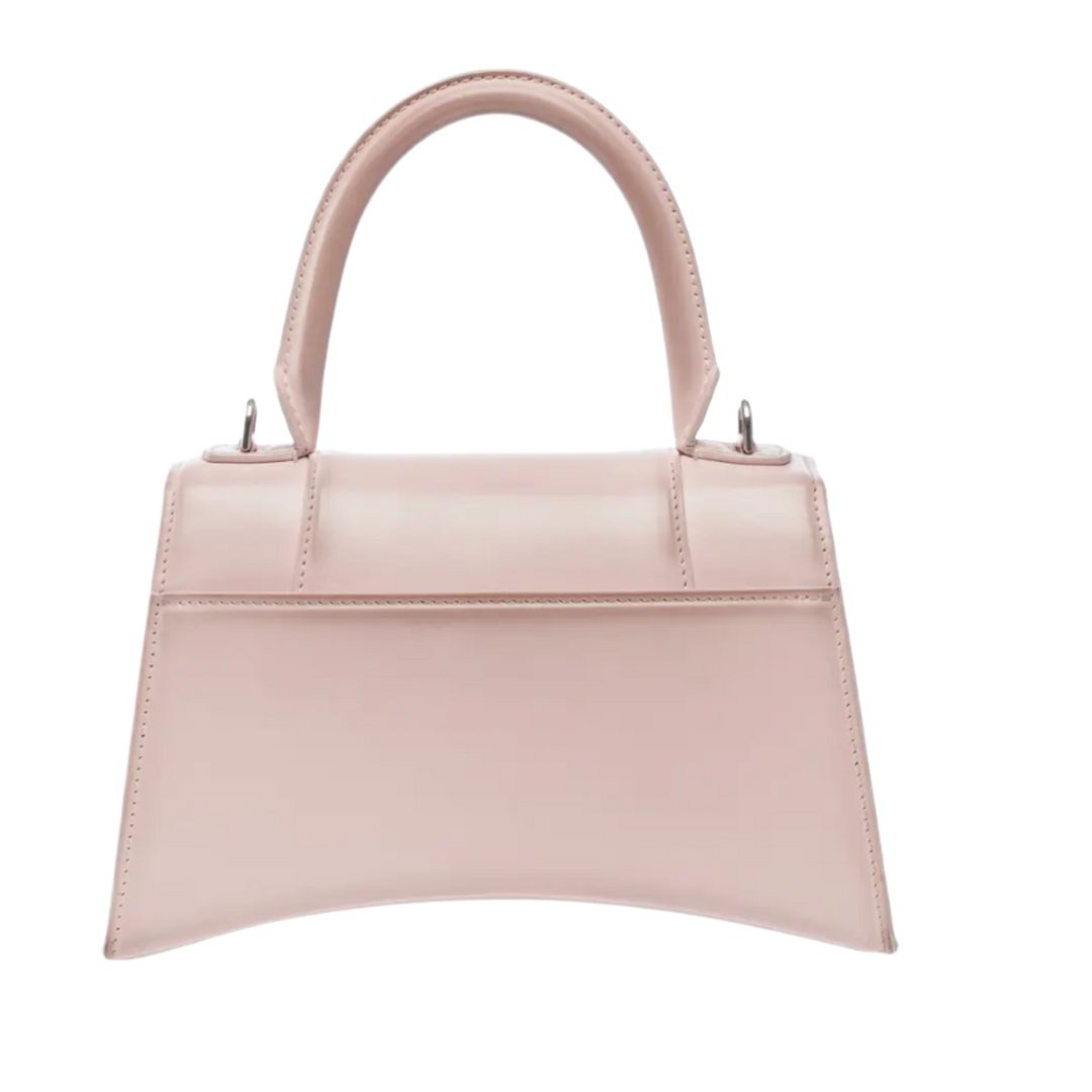 BALENCIAGA HOURGLASS S 'PINK LEATHER' TOP HANDLE HANDBAG