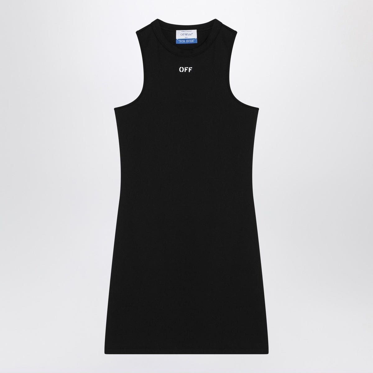 Off ロゴ付きのオフホワイト™ブラックミニドレス - Image 2