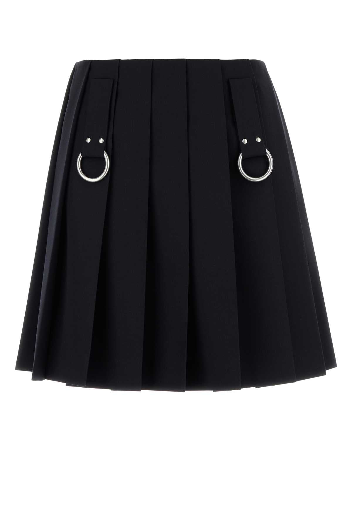 Prada プラダミッドナイトブルーガバルディンスカート - Image 2