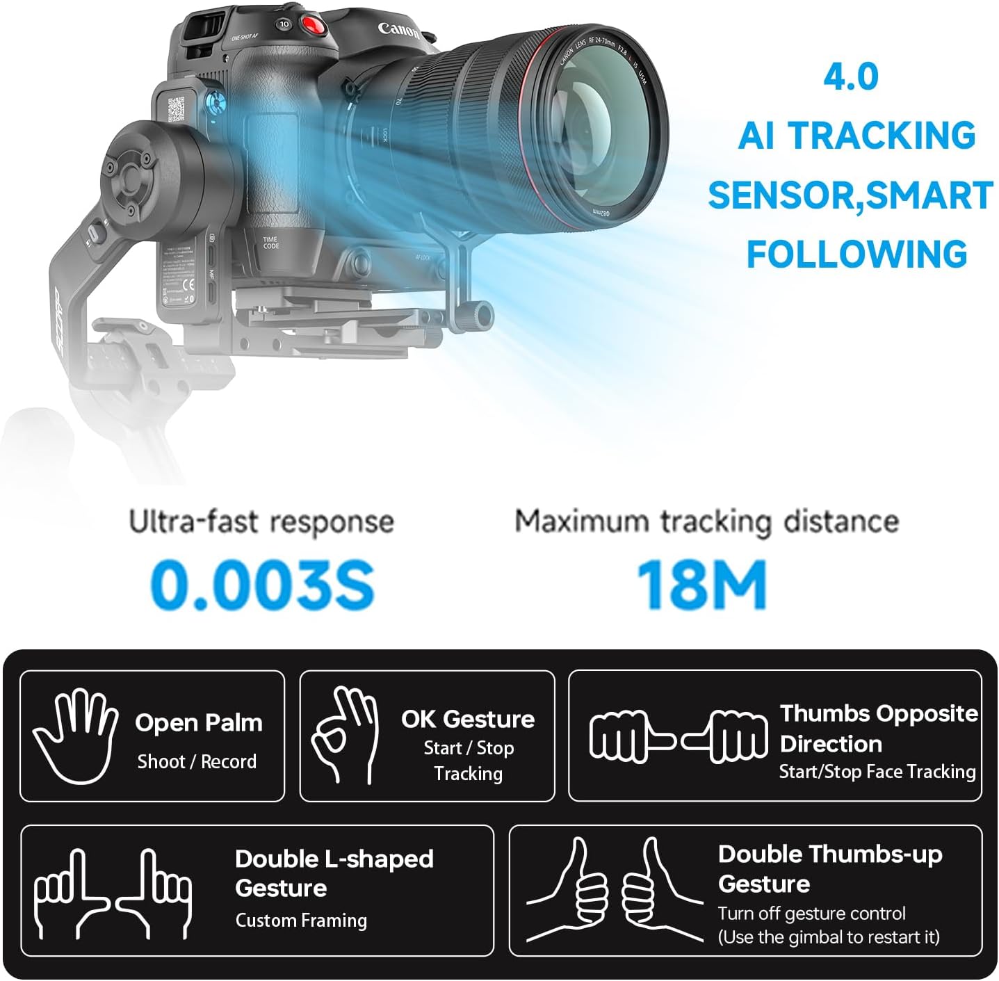 FeiyuTech SCORP-C2 カメラ用 スタビライザー 3.5kg搭載量 カメラ 一眼レフ ジンバル 3軸手ブレ補正 三脚付き AIトラッキング内蔵 リモコン付き ズームノブ搭載 自動軸ロック ローアングル撮影 アウトドア 動画撮影用 一眼レフ カメラ SONY/Canon/Nikon/Fujifilm等対応
