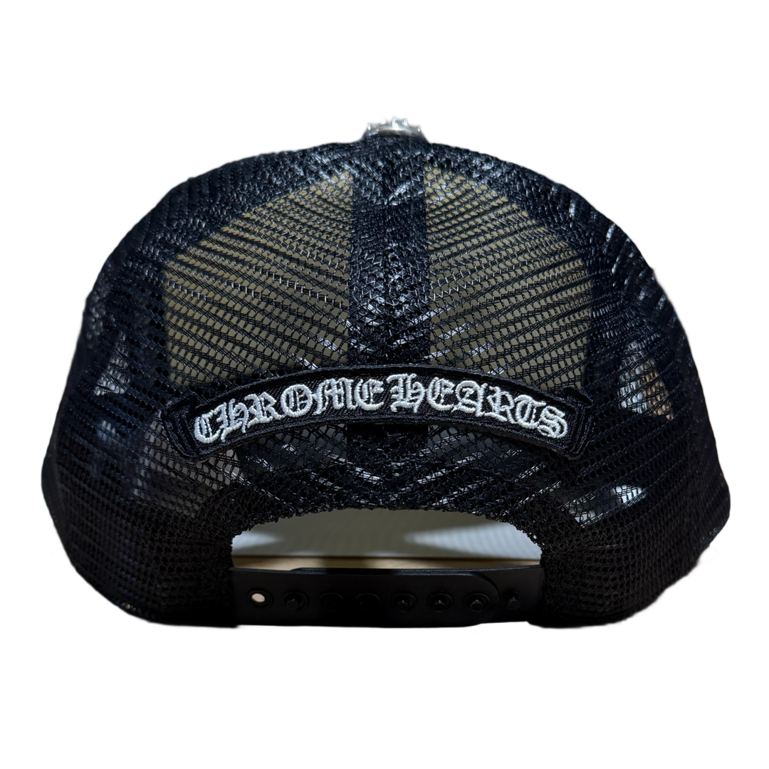 CHROME HEARTS 'CAMO TRIPLE CROSS' BLACK/WHITE TRUCKER
