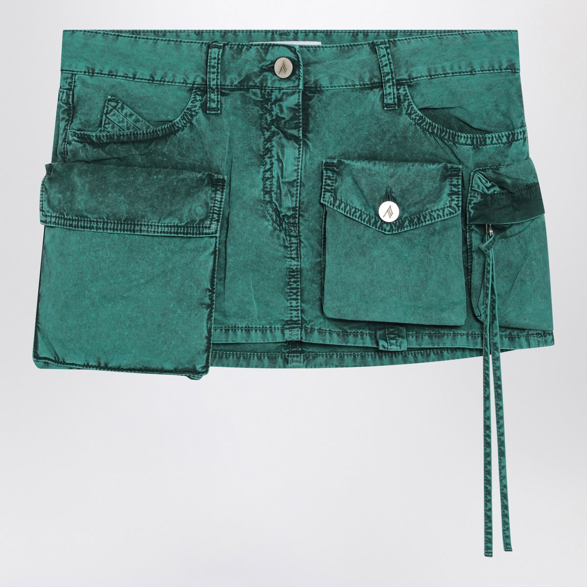 The Attico Fay Green Cargo Miniskirt - Image 2