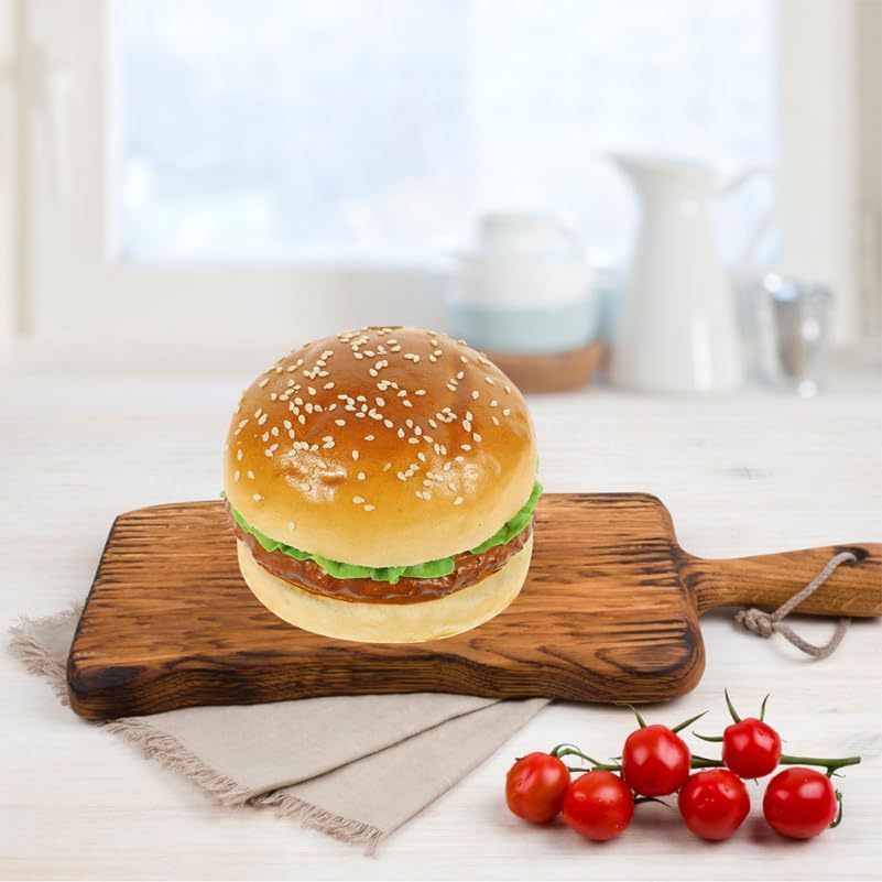 NOLITOY 2pcs Realistic Simulation Hamburger Model Photo Props Food Sample Table Decoration Educational Play Material and Durable