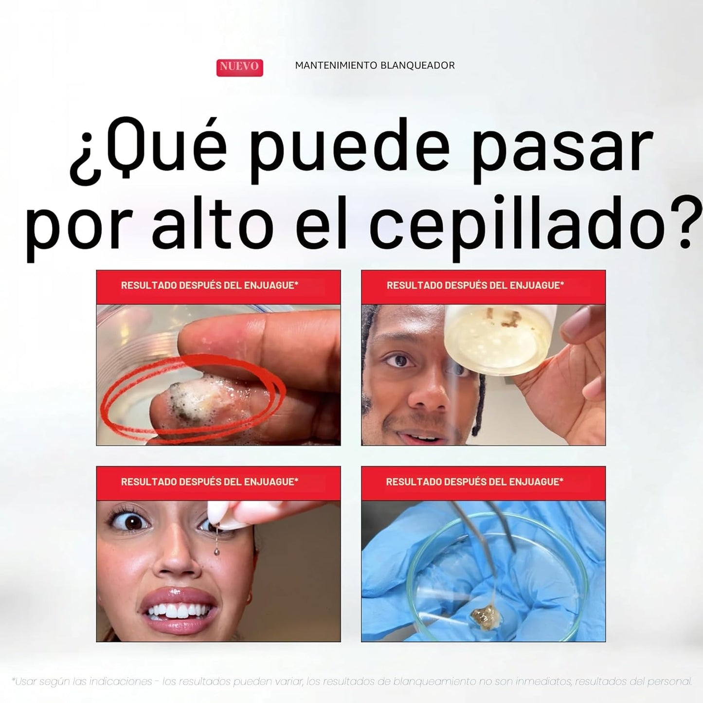 Hismile iD - Enjuague bucal blanqueador de manchas, enjuague bucal que elimina la suciedad para un aliento fresco, enjuague bucal de peróxido de hidrógeno para promover dientes más blancos, enjuague con peróxido con aceites esenciales, 8.0 fl oz